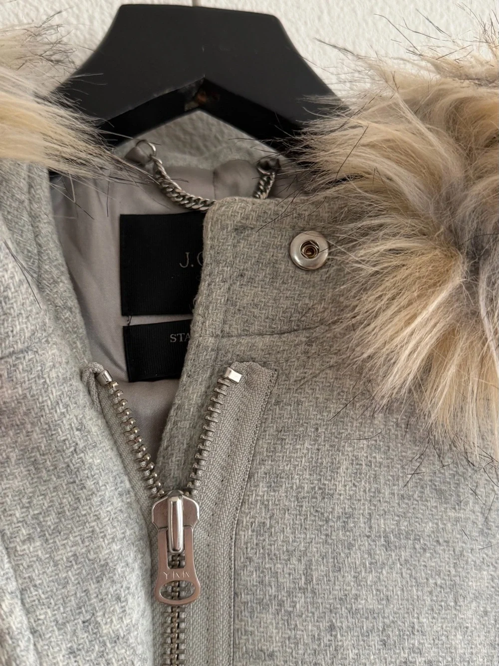 J. Crew Women's Chateau Stadium
Cloth Wool Felt Faux Vegan Fur
Hood Jacket Coat - Picture 4 of 10